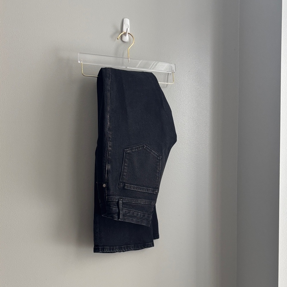 Le Mini Boot Frame Jeans - Black Denim Jeans